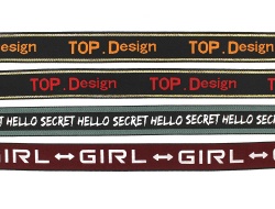 1 Inch Wholesale Customized Logo Jacquard Printed Ribbon Nylon Polyester