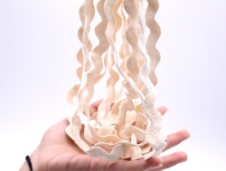 Bespoke beige cotton ric rac ribbon for decoration