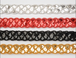 Decorative bling braid sequin trims manufacturer